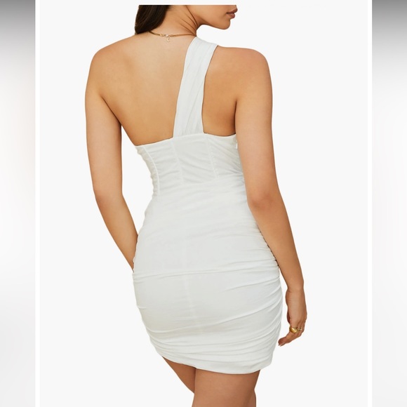 NWT House of CB Clementine Cutout Ruched Minidress XL = L+ = Size 10-12 - Picture 2 of 6